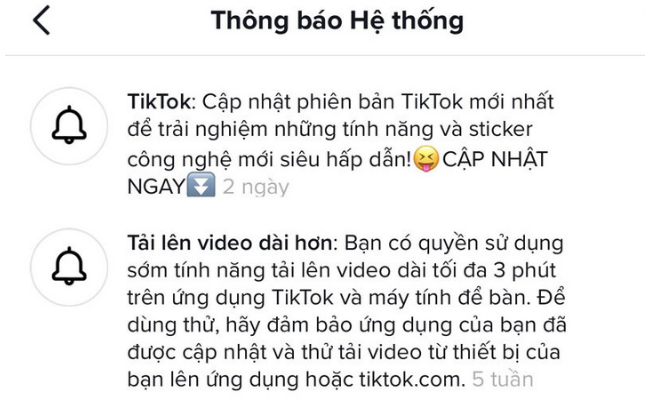 thong bao tiktok